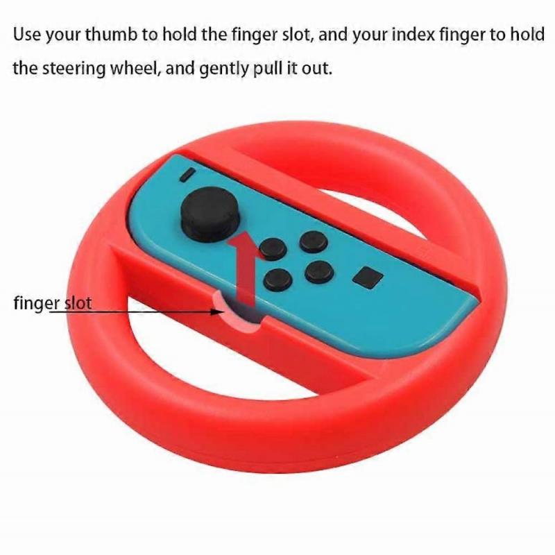 Steering Wheel for Nintendo Switch Controllers, 2 pcs Racing Wheel Compatible with Mario Kart, Game Controller Wheel for Nintendo Switch Remote Games