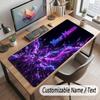 Neon Colorful Theme Customized Mouse Pad Personalized Print Name Text Desk Mat For Home Office Table Decor