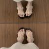 Perl-transparentes Wort mit offenen Zehenschuhen Damen Sommerkleidung mit Rock Fee-Stil Schöne Sandalen Damen