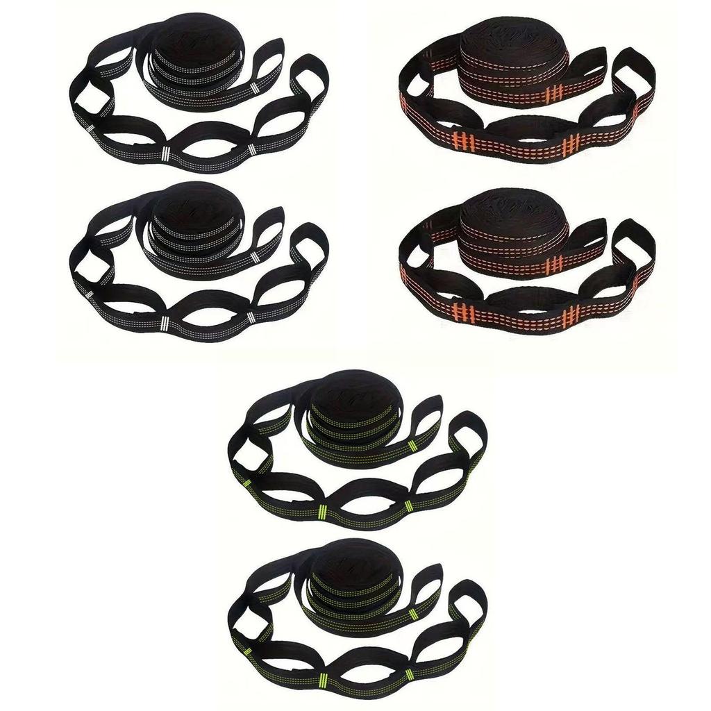 2Pcs Hammock Straps Lightweight Nylon Hanging Accessories 2M Tree Swing Straps for Outdoor Camping Hammock Garden Travel Swing