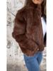Women's Faux Fur High Neck Zipper Casual Jacket - Autumn/Winter Collection