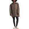 Adidas Originals Fashion Quilted Mid-Length Stand Collar Long Sleeve Jacket Women Jacket Shadow-Olive IW5863