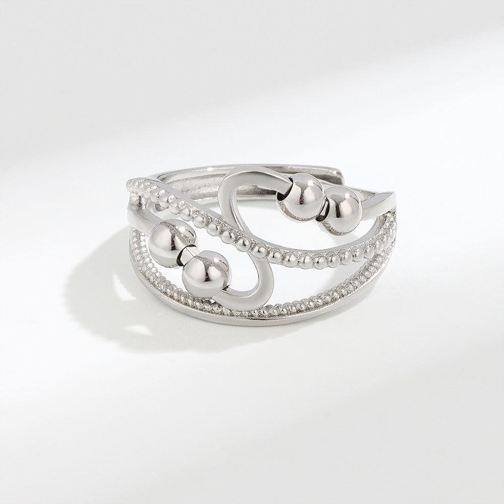 Fashionable Creative Fidget Ring For Anxiety And Stress Relief, Stylish Spinner Jewelry For Calming Nerves