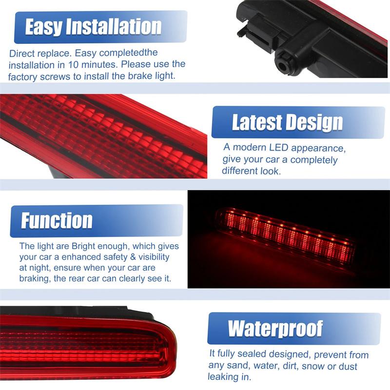 2X Led High Level Third Brake Stop Light Lamp For Vw T5 T6 Transporter Caravelle 2003-2015 7E0945097E 7E0945097F 7E0945097J