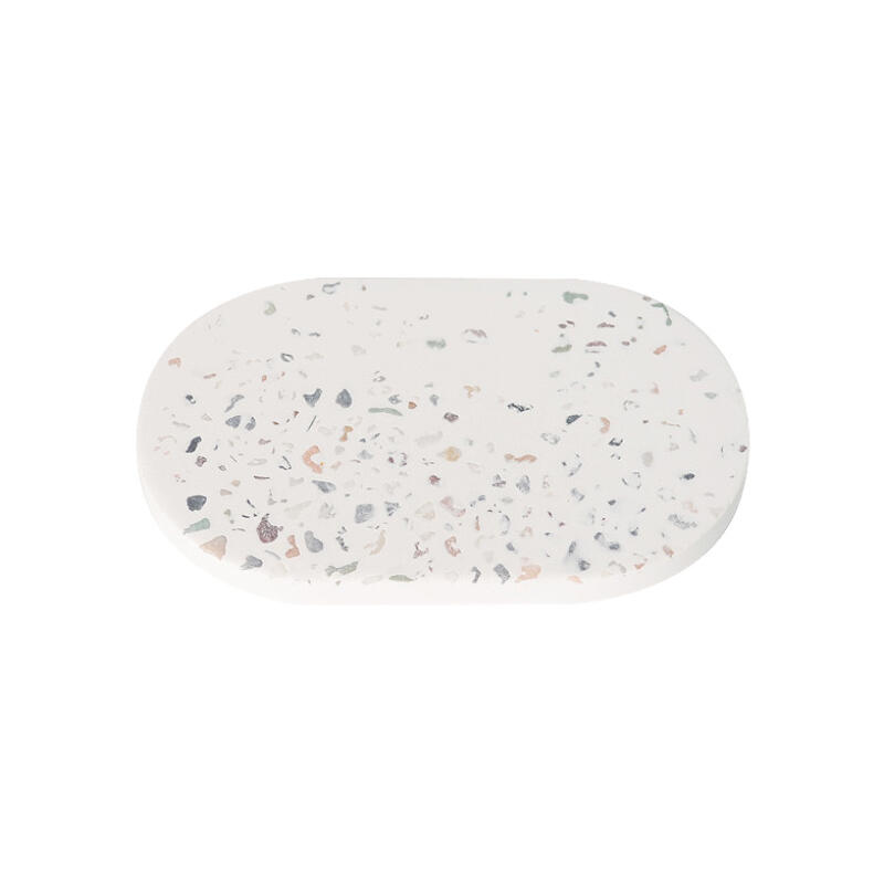 Terrazzo Diatomaceous Earth Bathroom Draining Soap Dish Holder