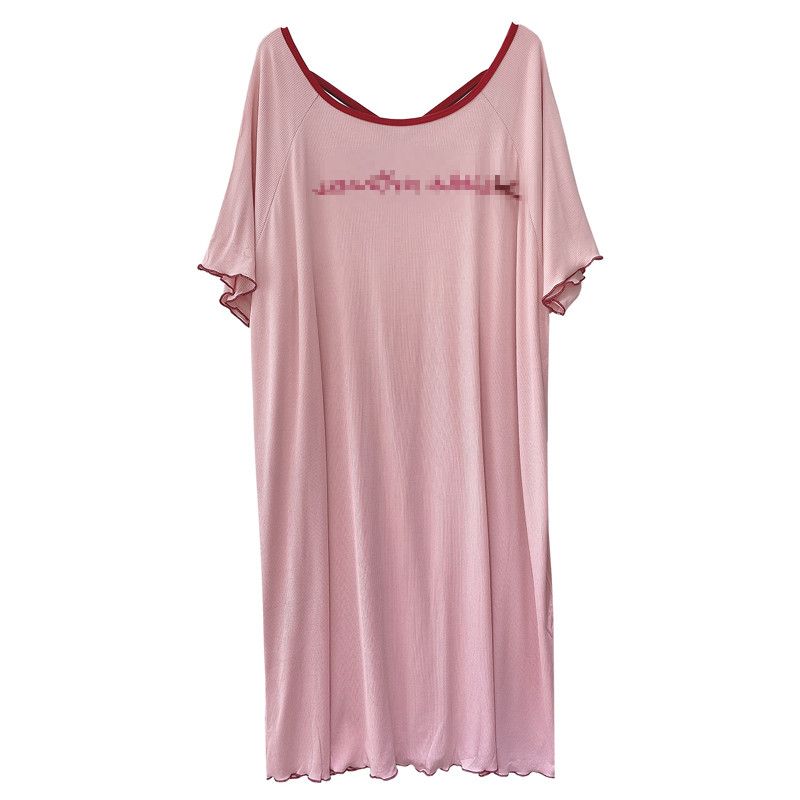 

Modal Amazon Thin Loose Oversize Women s Clothing Pink 3 5X