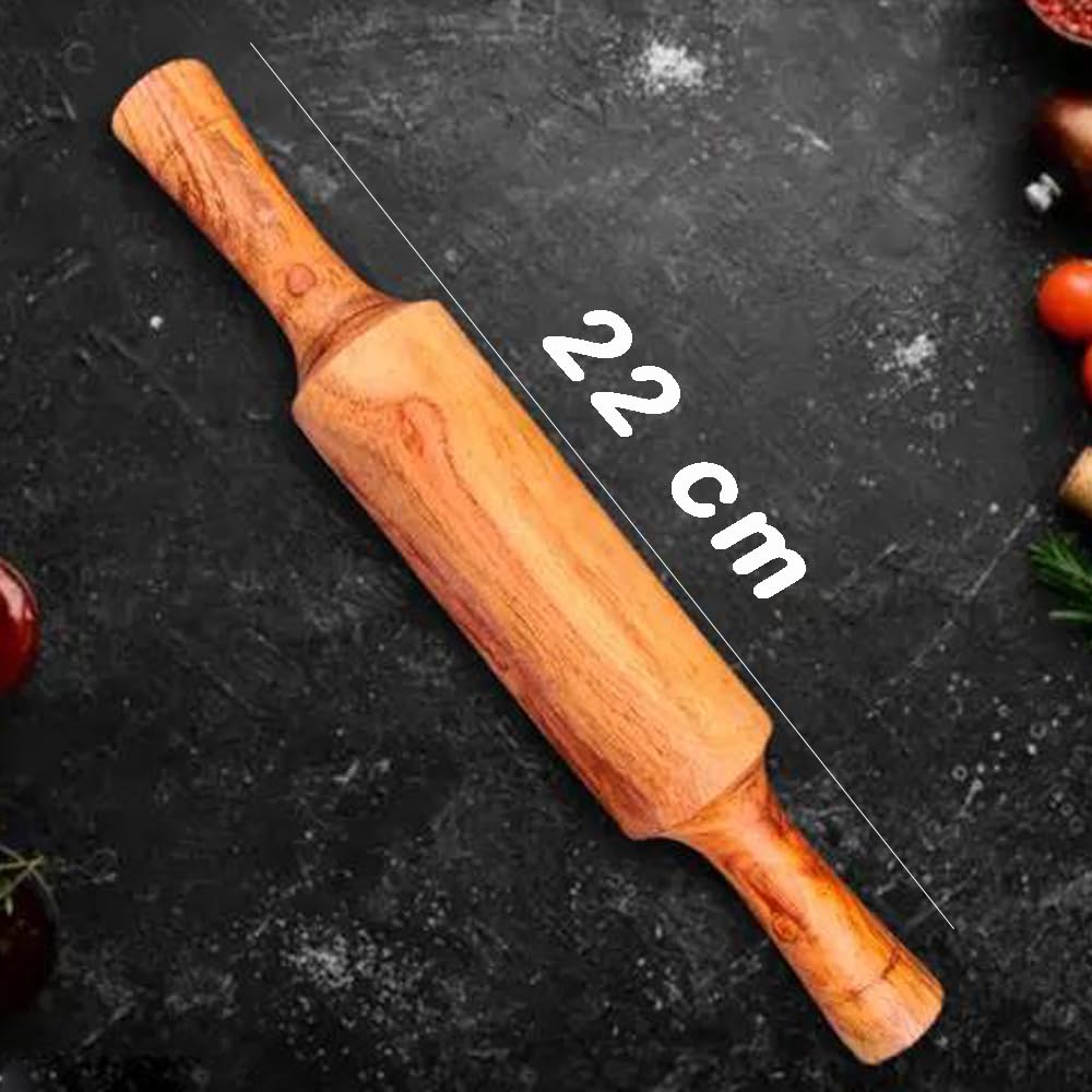 RSINC Bester Fertig-Holz-Nudelholz | Belan für Roti, Chapati, Paratha & Puri - Traditionelles Küchenwerkzeug | Langlebig & Einfach zu Bedienen | Roti-Ausrollen
