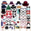 58-Piece Wedding Photo Prop Set: Crown & Party Decorations