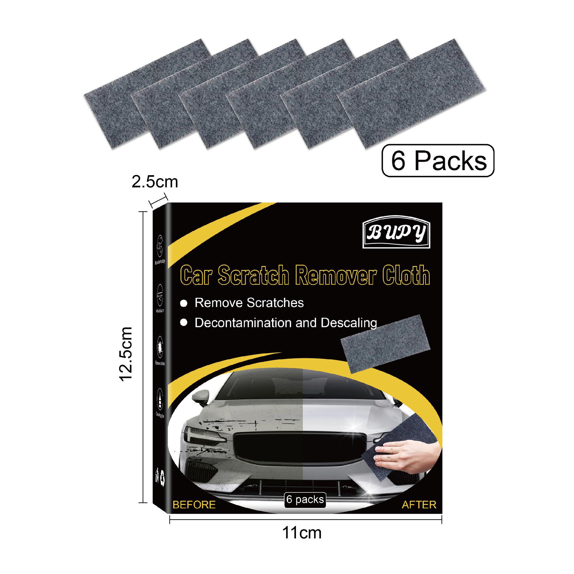 

BUPY Средство для удаления царапин с автомобиля: Ткань для ремонта краски от царапин, водяных пятен и полировки воском.