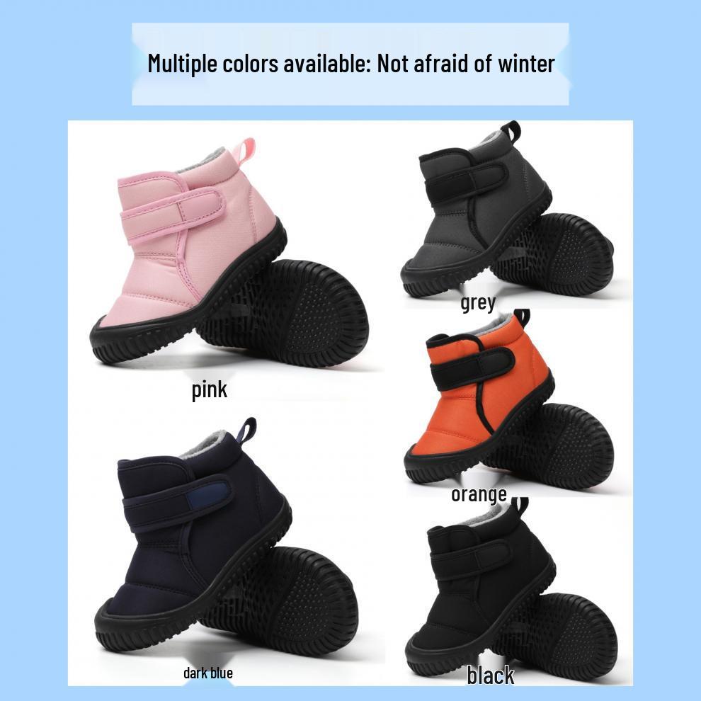 Kids' Winter Boots: Boys' Cozy Cotton & Girls' Velvet Warm Snow Shoes for Toddlers