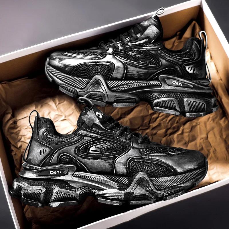 

Новые классические мужские кроссовки на толстой подошве, увеличивающие рост, модная повседневная обувь для молодежи, легкие и дышащие кроссовки для бега 44