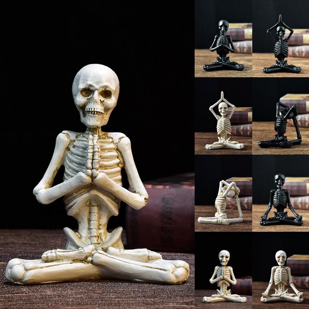 Halloween Yoga Charakter Dekoration Ornamente Harz Handwerk Horror Atmosphäre Geschenk