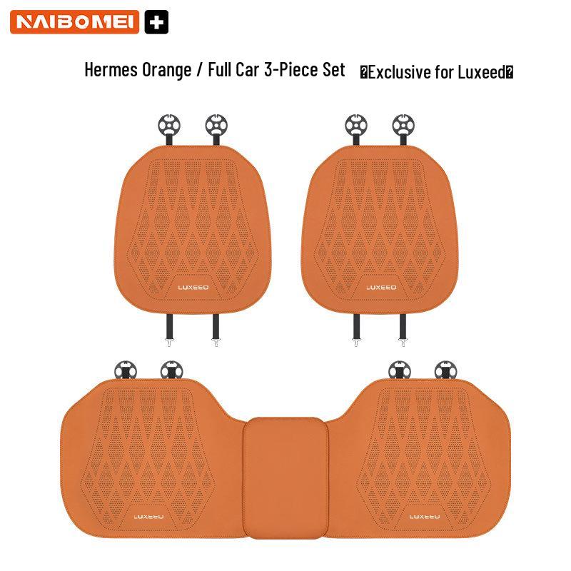 Zhiji R7 S7 Leather Car Seat Cushion - All-Season Breathable Three-Piece Set