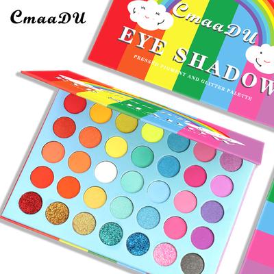 35 Colors Rainbow Matte Eyeshadow Metal Waterproof Glitter Eyeshadow Palette