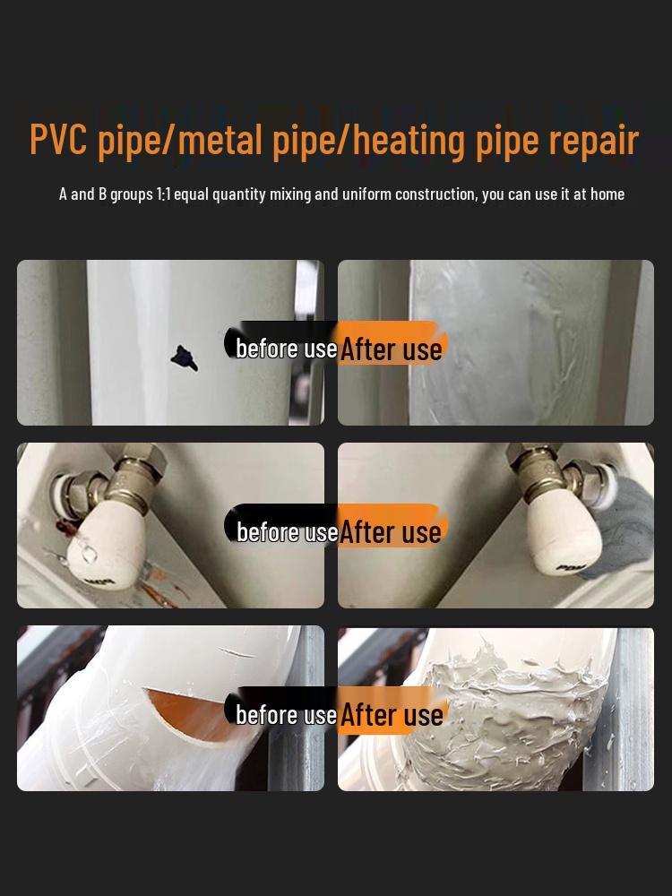 Mehrflächenrohrleck-Reparaturkleber für Metall, Kunststoff, PVC und Gusseisen