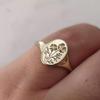 3 Colors Trendy Simple Flower Leaves Plants Geometric Oval Ring for Women Female Party Wedding Engagement Jewelry