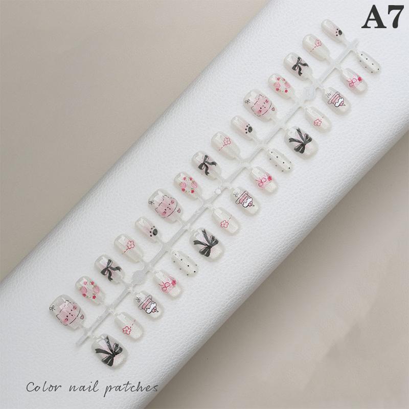 30Pcs Long False Nails Fashion Wearable Fake Nails Full Cover Detachable Press On Nails Diy Girls Nail Tips