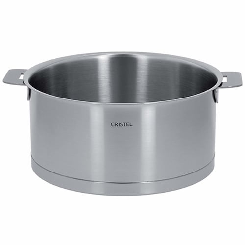 CRISTEL Stainless Steel Large Deep Pot, 24cm, Gas, Induction, and Oven Compatible, F24QL [Official Japanese Product], Made In France