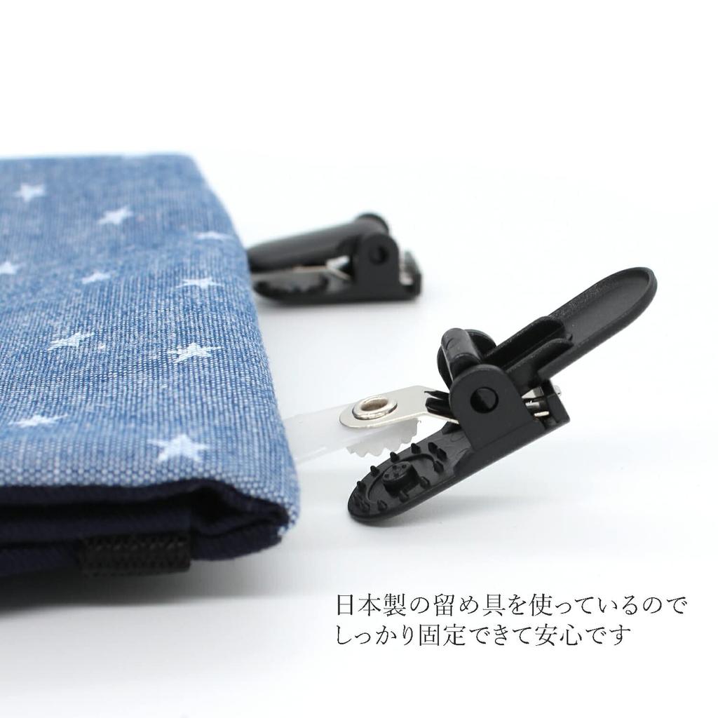 Jewelry Shop M Portable Clip Pocket Pouch for Elementary School Girls and Simple Pocket Made In White with Flower and Daisy Motifs Children, Pouch,