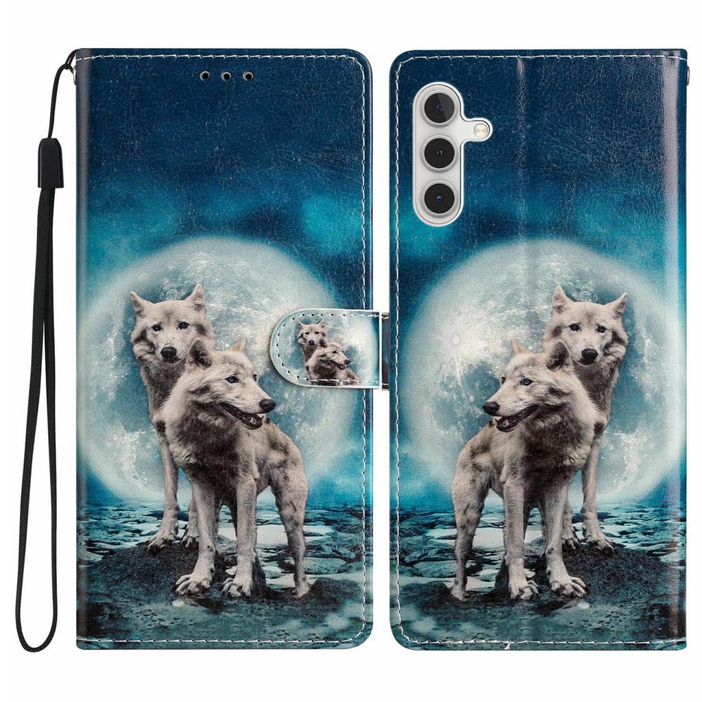 For Samsung Galaxy A36 5G Wallet Case PU Leather Pattern Printing Stand Phone Cover with Strap