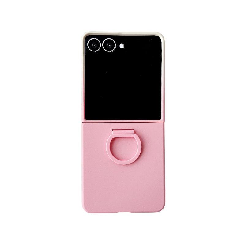 Fashion Macaron Solid Color Anti-Drop Ring Case for Samsung Z Flip7