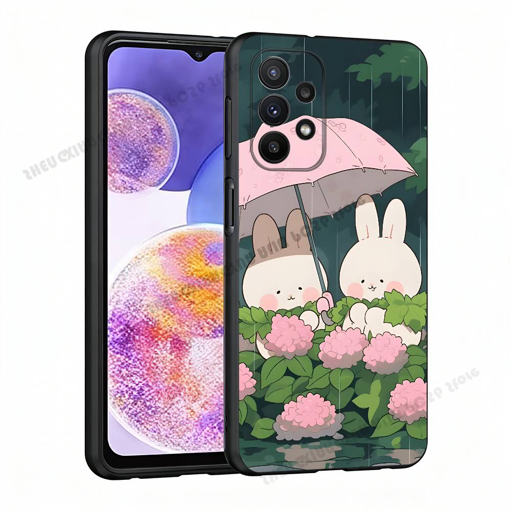 

Kawaii Rabbits Silicone Protect Case For Samsung A21 31 51 53 20 22 30 32 42 50 70 Cover Samsung A40