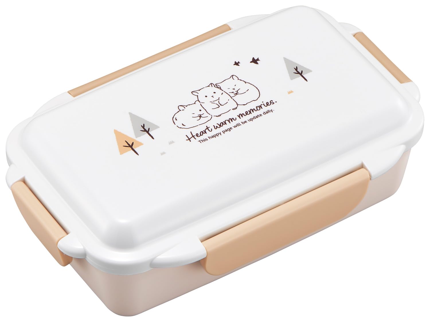 

OSK Ланч-бокс бенто с хомяком Сделано в Посудомоечной машине и Микроволновой печи Разделители, 500 мл, Дизайн, HM, Япония, Антибактериальный, Безопасный, PCD-500