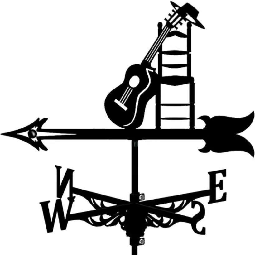 Wetterfahnen-Ornament aus Edelstahl für den Außenhof