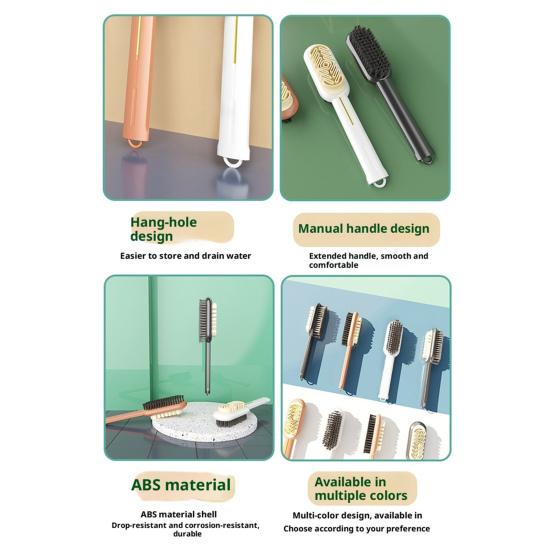 1/2/3Pcs Cleaning Brush Double-Sided Shoe Cleaning Brush with Hard Bristles And Soft Silicone Massage Bumps Shoe Cleaning Scrubber