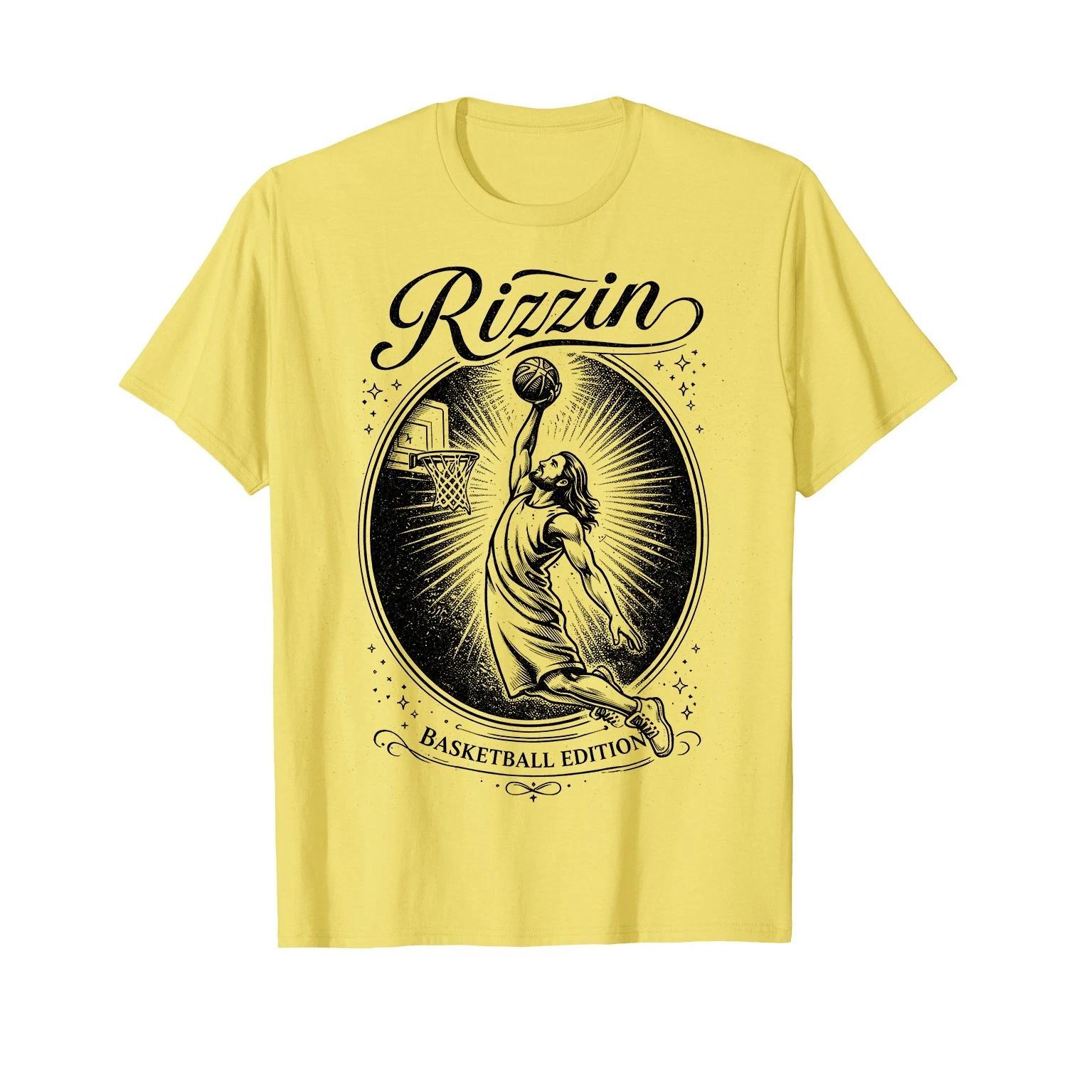 Easter He is Rizzin Christian Religious Boys Kids Men Teen T-Shirt M