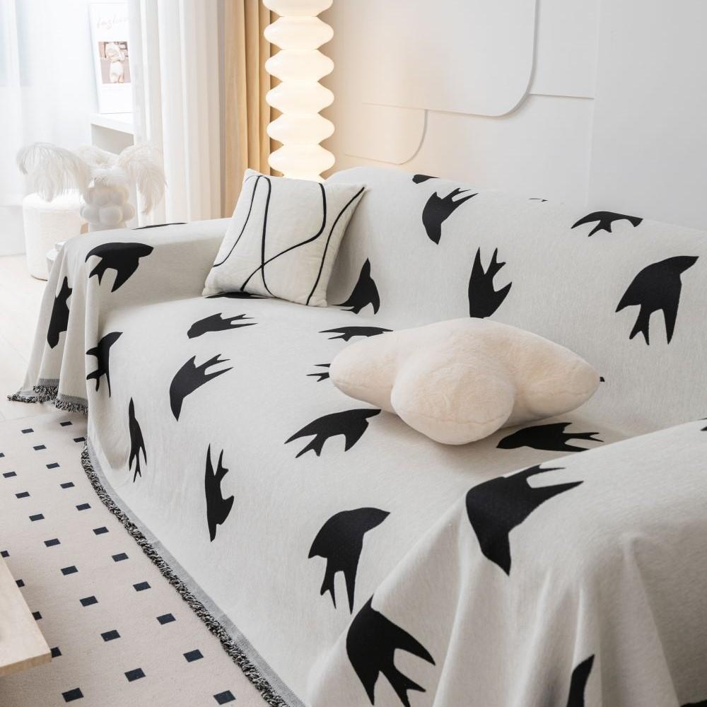 

Четырехсезонное трехместное одеяло для дивана, одноместный чехол для дивана из синели, пылезащитный коврик с защитой от царапин для кошек, одеяло для дивана с голубем мира 180x130