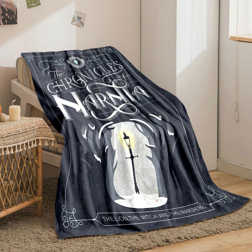 Timeless Chronicles Of Narnia Art Dark Plush Blanket, Durable Warm Throw for Outdoor Fun, Comfortable Throw for Daybed and Armchair