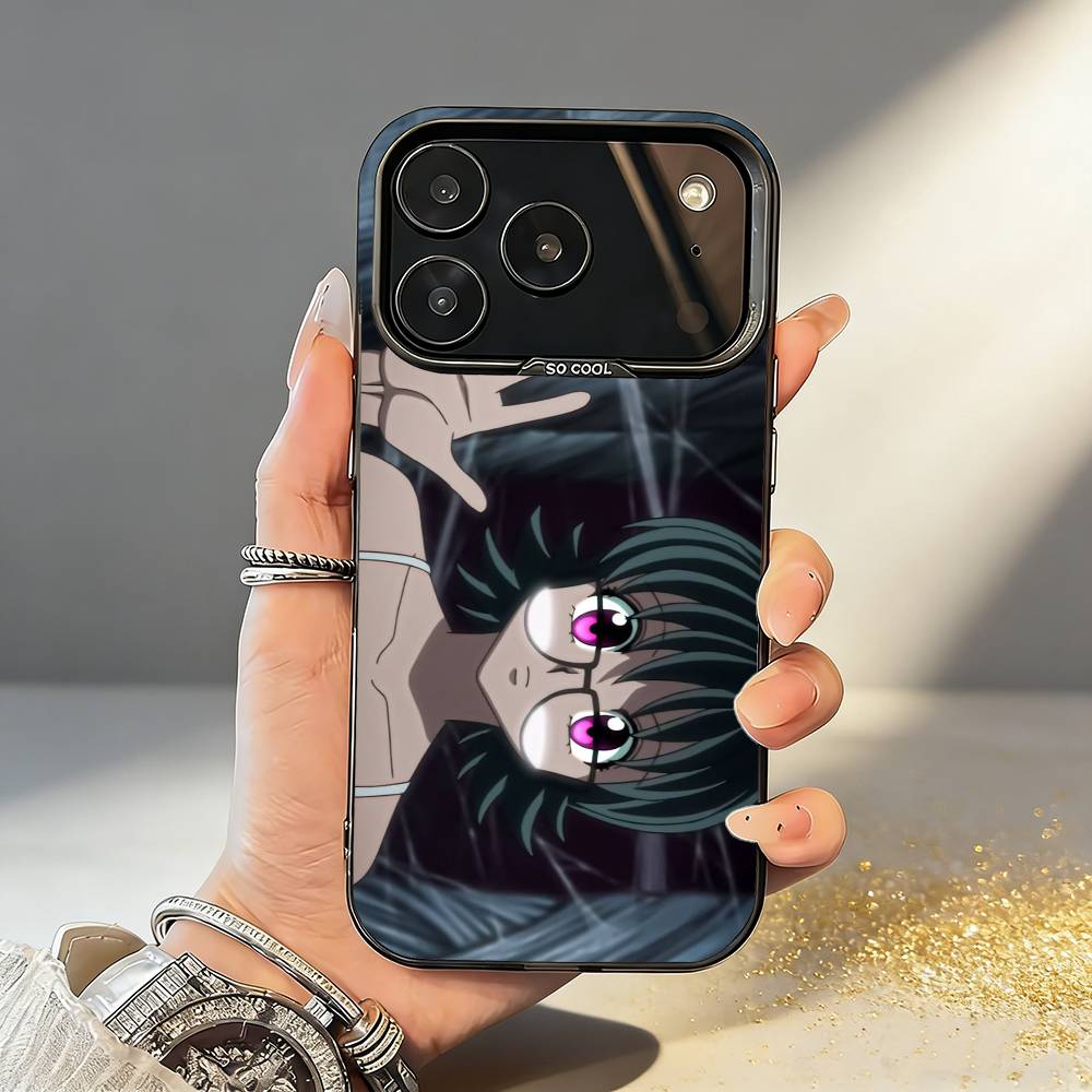 S-Shizuku H-Hunter M-Murasaki Phone Case For iPhone17,16,15,14,13,12,11,Pro,MAX Gray Matte Silicone Black Cover