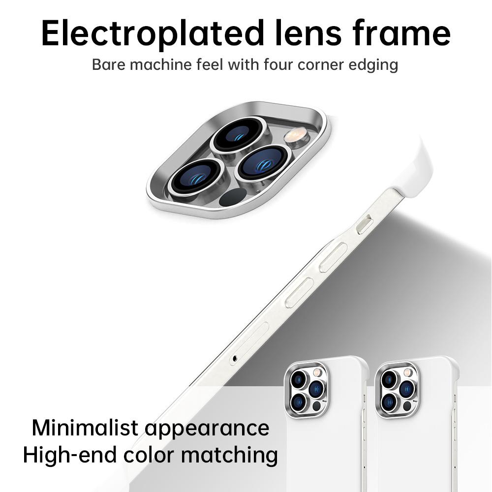 For iPhone 13 Pro Case Frameless Ultra Thin TPU + PET Phone Cover Reinforced Corners