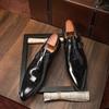 Munk Shoes Men's Cowhide Penny Shoes Business Casual Leather Shoes Men's Pointed Men's Shoes