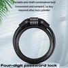 4-Digit Bicycle Password Lock, Anti-Theft Portable Bike Lock, Suitable for Mountain And Road Bikes