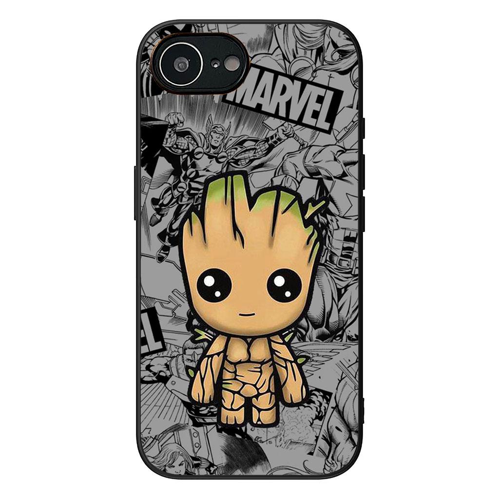 Guardians of the Galaxy Groot Hülle Handyhülle für Apple iPhone 16 15 14 11 Pro Max 7 8 Plus SE2 SE3 SE 2022 2020 Hülle