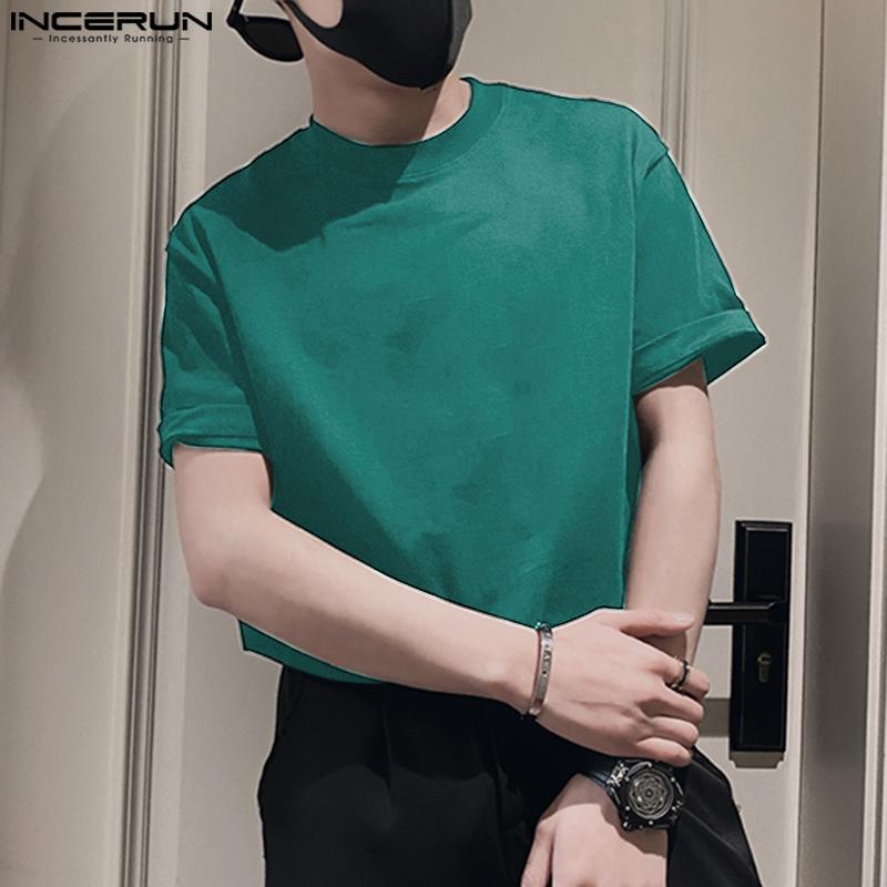 

INCERUN Летние мужские футболки с короткими рукавами и принтом Топы