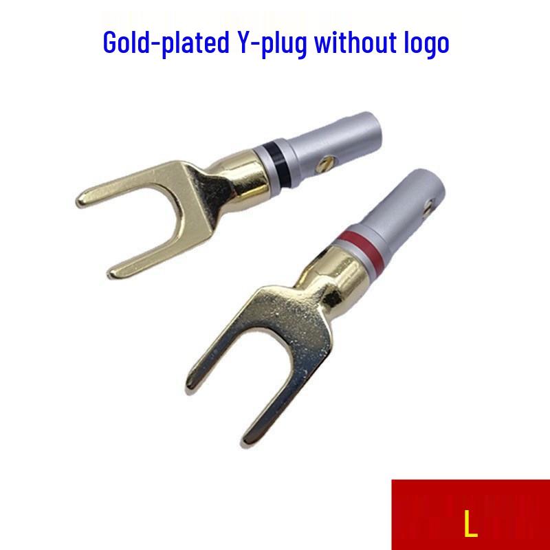 

Gold-Plated Banana Plug Speaker Wire with Y/U-Type Solderless Connector Red wire