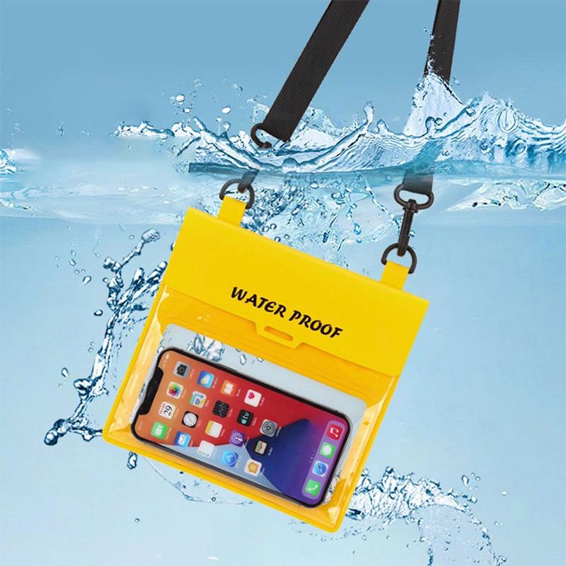 Large Capacity Waterproof Phone Case Adjustable Touch Screen Swimming Waist Bag, Underwater Bag Mobile Belt Bag Protector Pouch