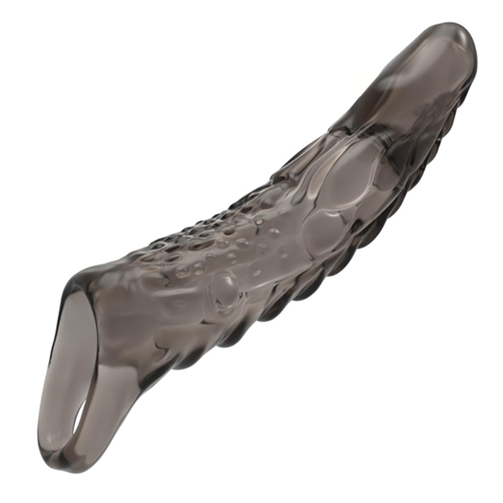 Reusable Extend Penis Enlargement Sleeve Vibrator Cock Ring Reusable Condoms Sex Toys for Men G Spot Vibrating Delay Ejaculation