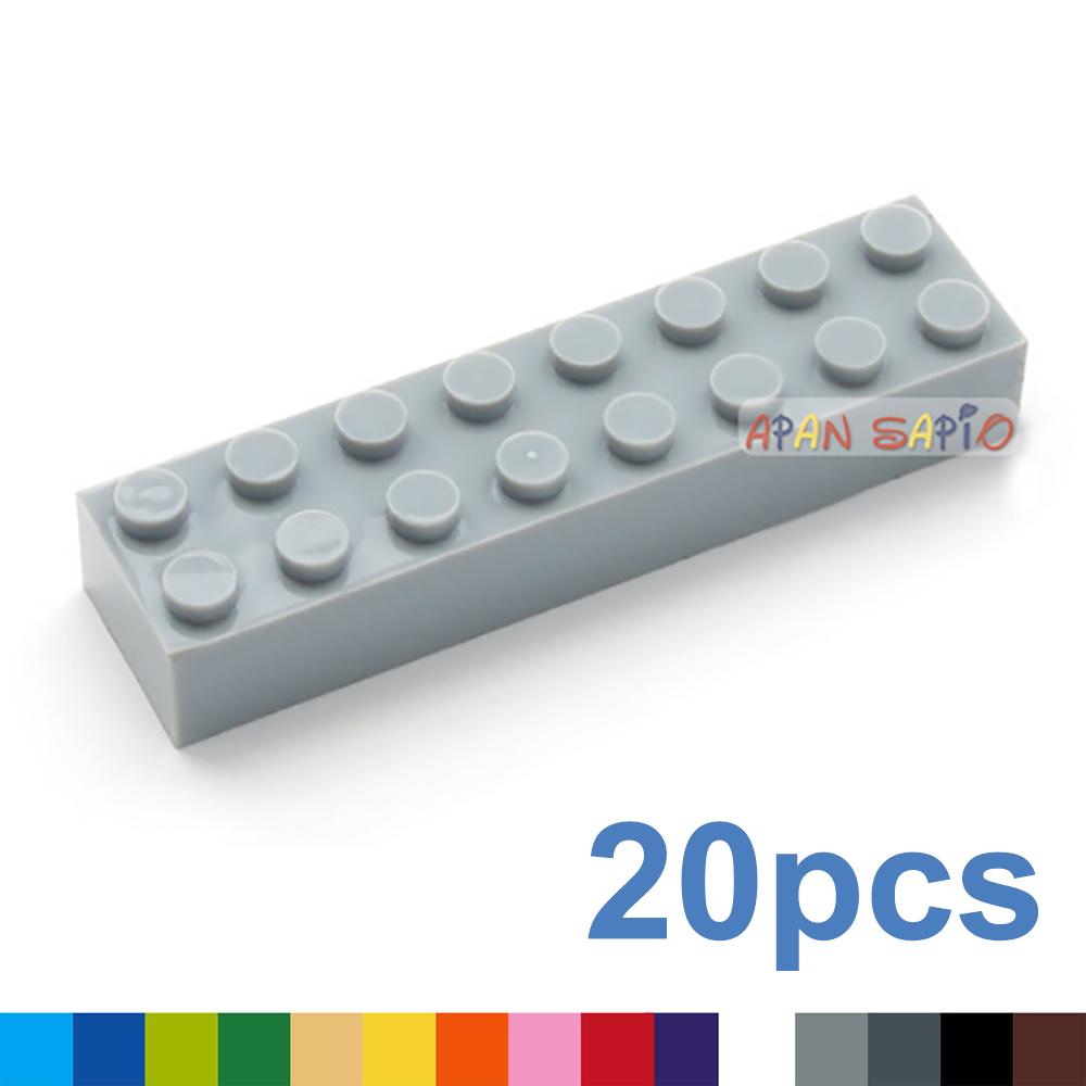 Top-Grade 20Pcs Self-Assembly High-Standard Assembly High-Standard Bricks High-Standard Thick First-Class 2X8 Superior-Grade Dots High-Standard