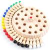 Wooden Memory Chess Board Color Memory Matching Brain Teasers Game Learning Activities Educational Montessori Toys for Kids Gift