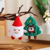 Santa Claus Plush Tree Pendant Keychain Charm
