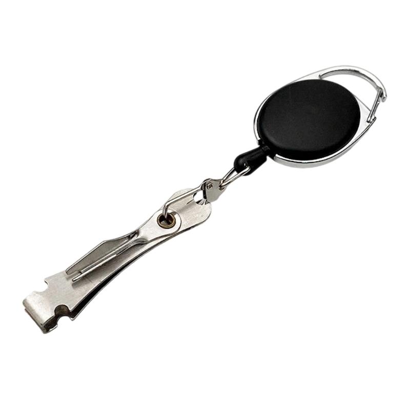 Tackle Box Accessories Knot Tying Tool Line Cutter Fishing Clippers with Retractor Multifunctional Fly Fishing Nipper