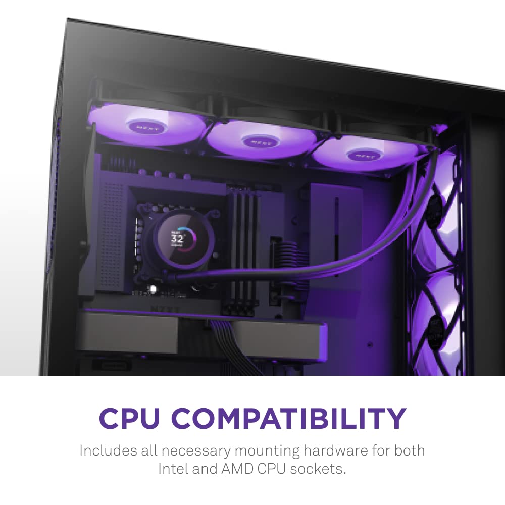 NZXT KRAKEN RGB 360 Black Simple Water Cooling CPU Cooler FN1875 RL-KR360-B1
