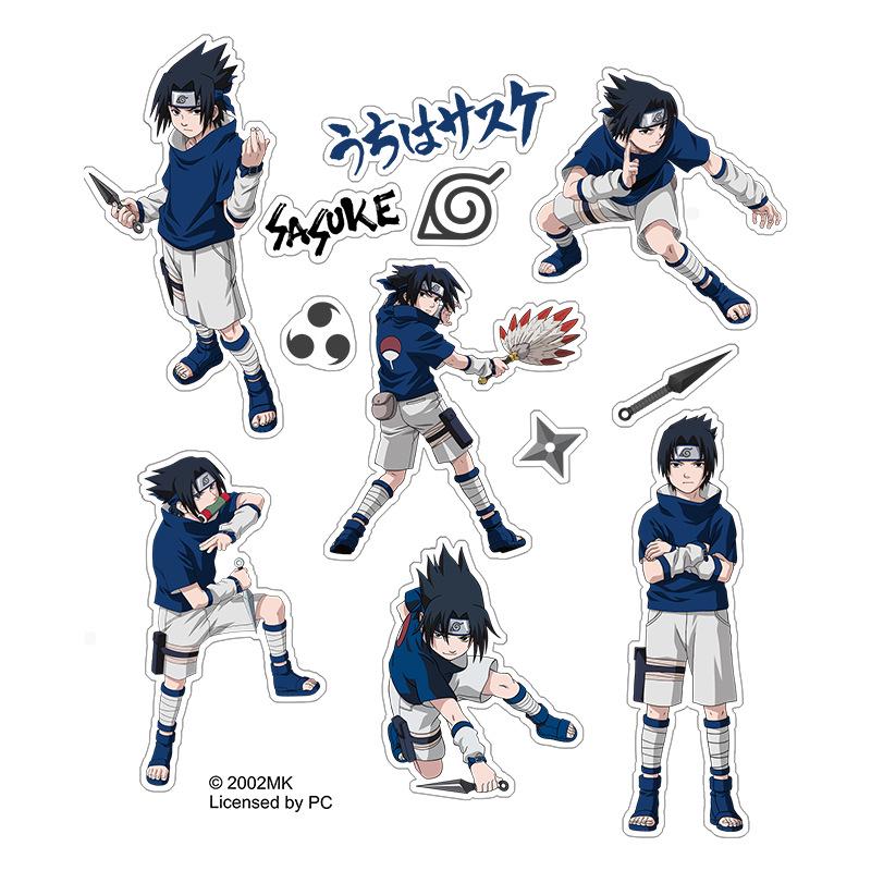 Naruto Akatsuki & Kakashi Waterproof Reusable Stickers - Genuine Merchandise