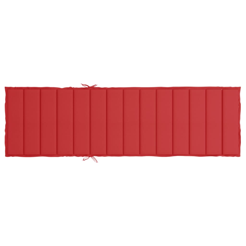 vidaXL Sun Lounger Cushion Red 200x60x3 Cm Oxford Fabric