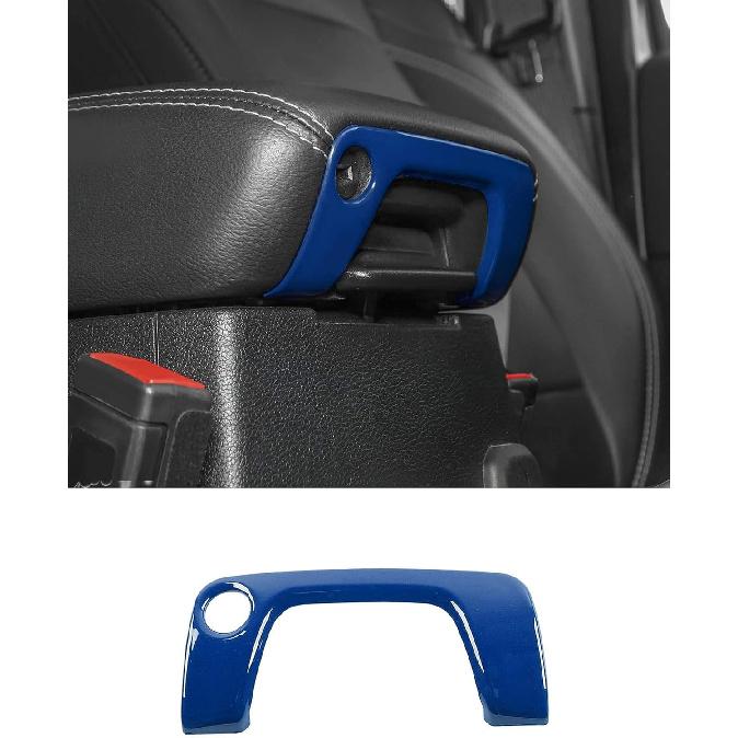 Savadicar Carbon Fiber Interior Accessories - Armrest Switch Bezel Trim Cover for 2018-Present Jeep Wrangler JL JLU 4XE & Gladiator JT - Premium