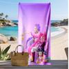 Toalla de Playa Impresa Kpop Demon Hunters, Toalla Grande Absorbente de Secado Rápido para Verano al Aire Libre Natación